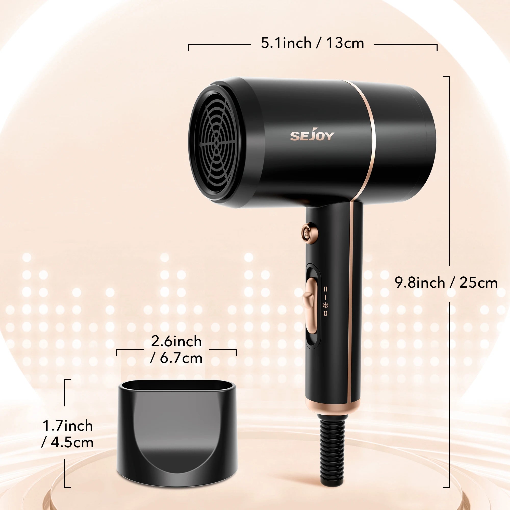 Sejoy 1800W Ionic Hair Dryer