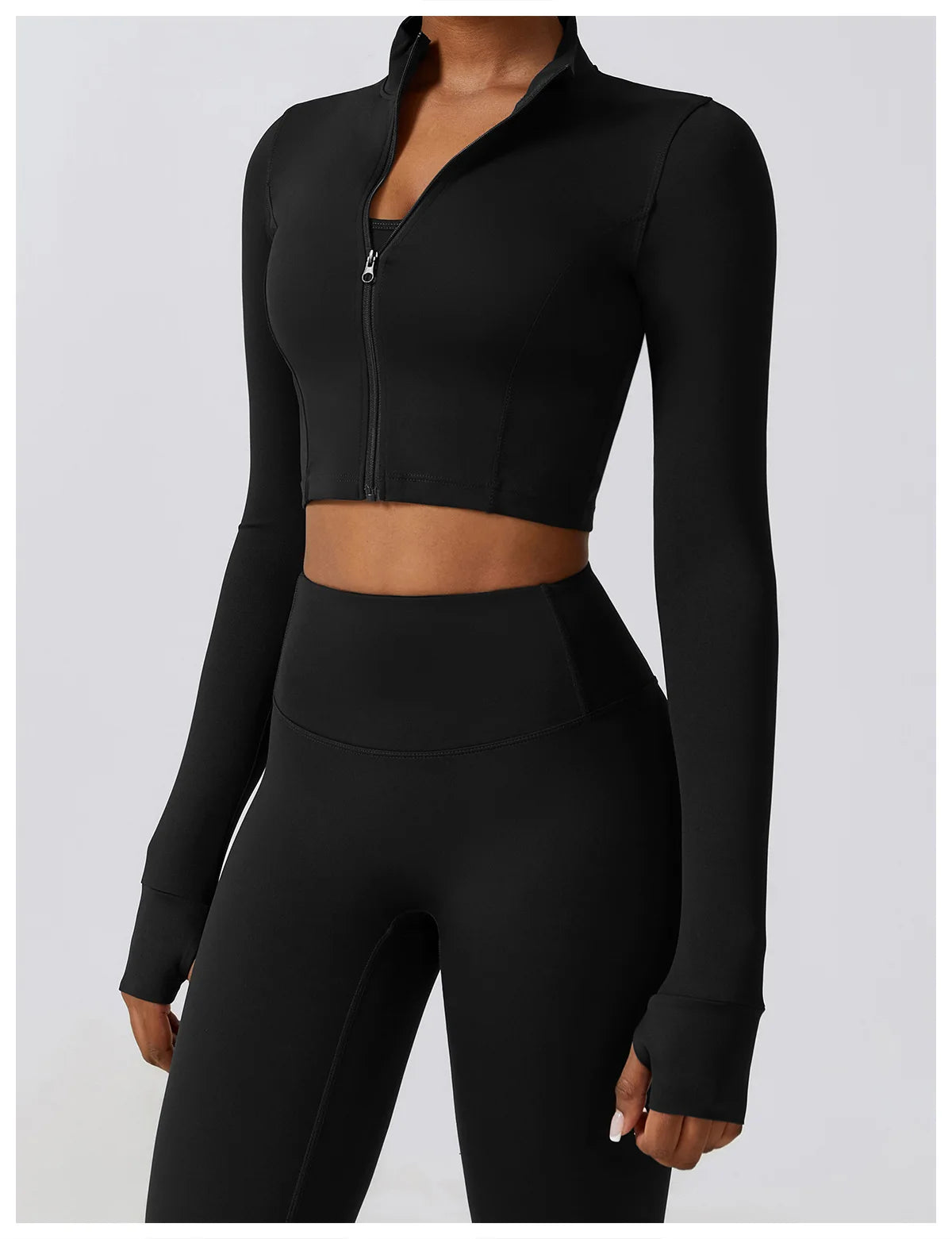 Women's Seamless Yoga Set – Leggings & Crop Top Workout Outfit