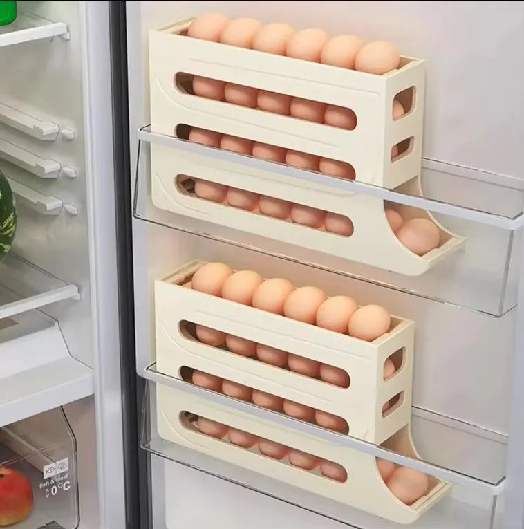 4-Layer Automatic Rolling Egg Storage Box