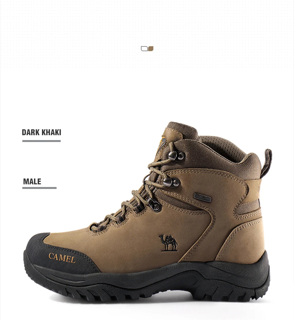 GOLDEN CAMEL Waterproof Tactical Hiking Boots – High-Top Outdoor Shoes